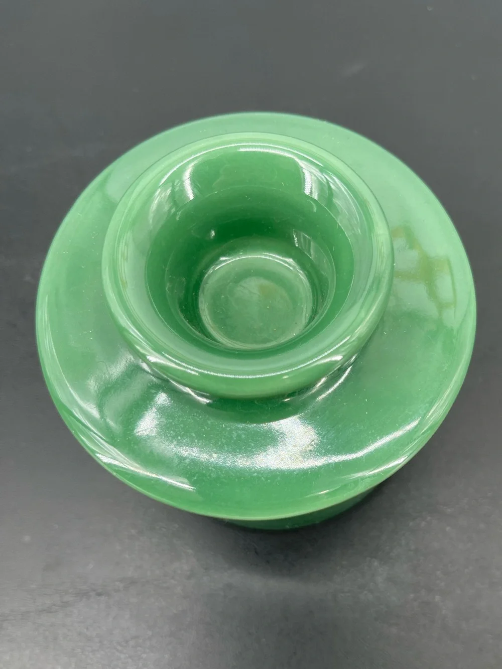 BUTTER BELL Crock by L. TREMAIN French Ceramic Green